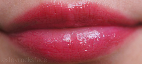 Strawberry Malt Lipglass on Lips