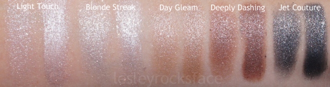 Left:   Applied Dry     Right: Applied Damp Photo taken outdoors in natural sunlight. Pressed Pigments swatched on NC20 skin.